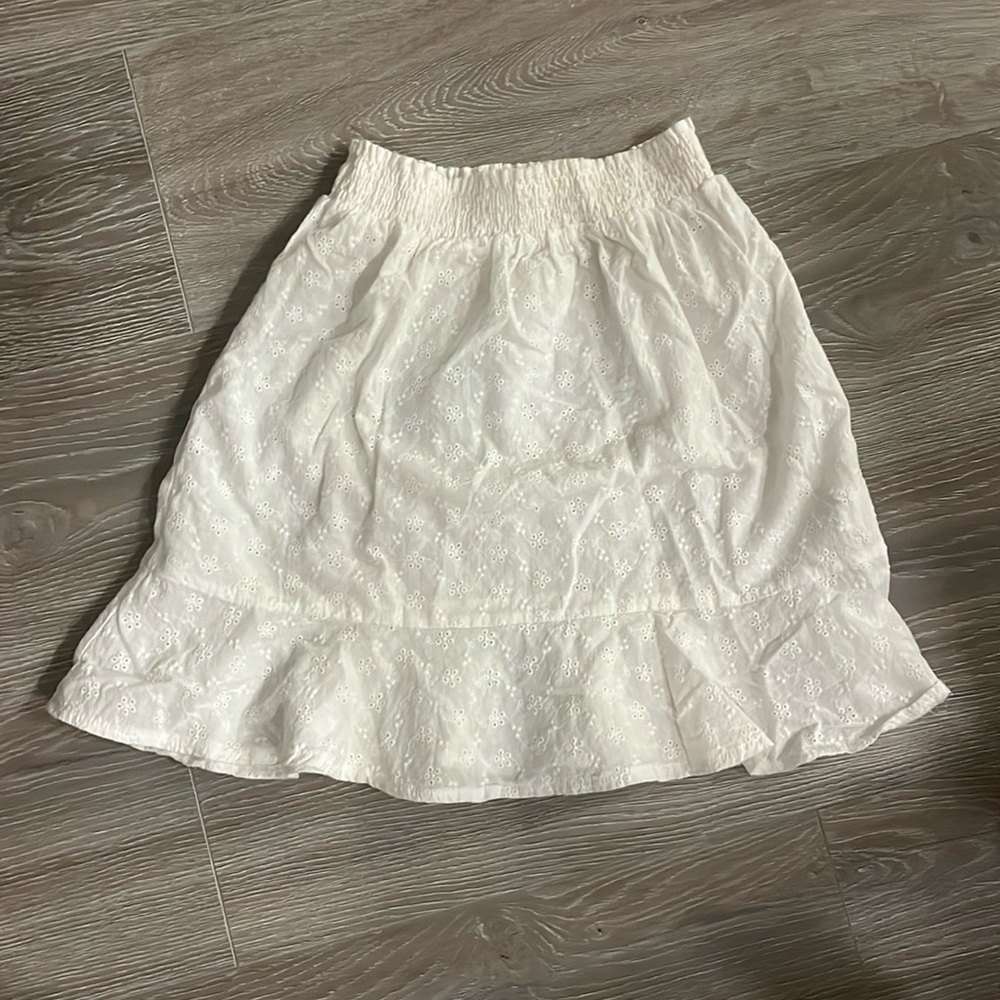 ASOS Sheet White Floral Mini Cover-Up Skirt